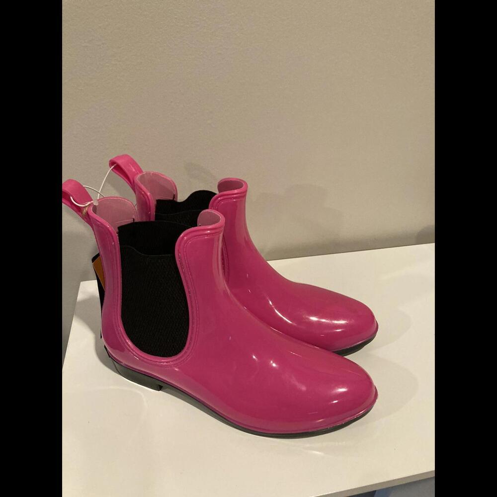 Seven7 Women’s Dover Pink Ankle Pull On Wellies Rain Boots Shoes Size 8